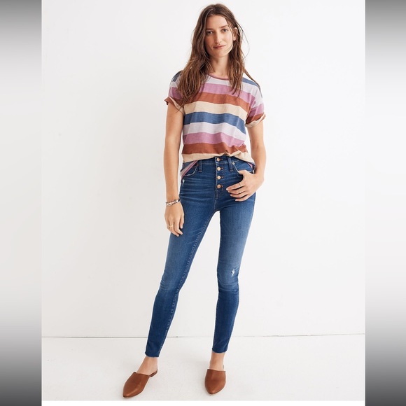 Madewell Denim - Madewell Hanna Wash 10” High Riser Skinny Jeans Size 30